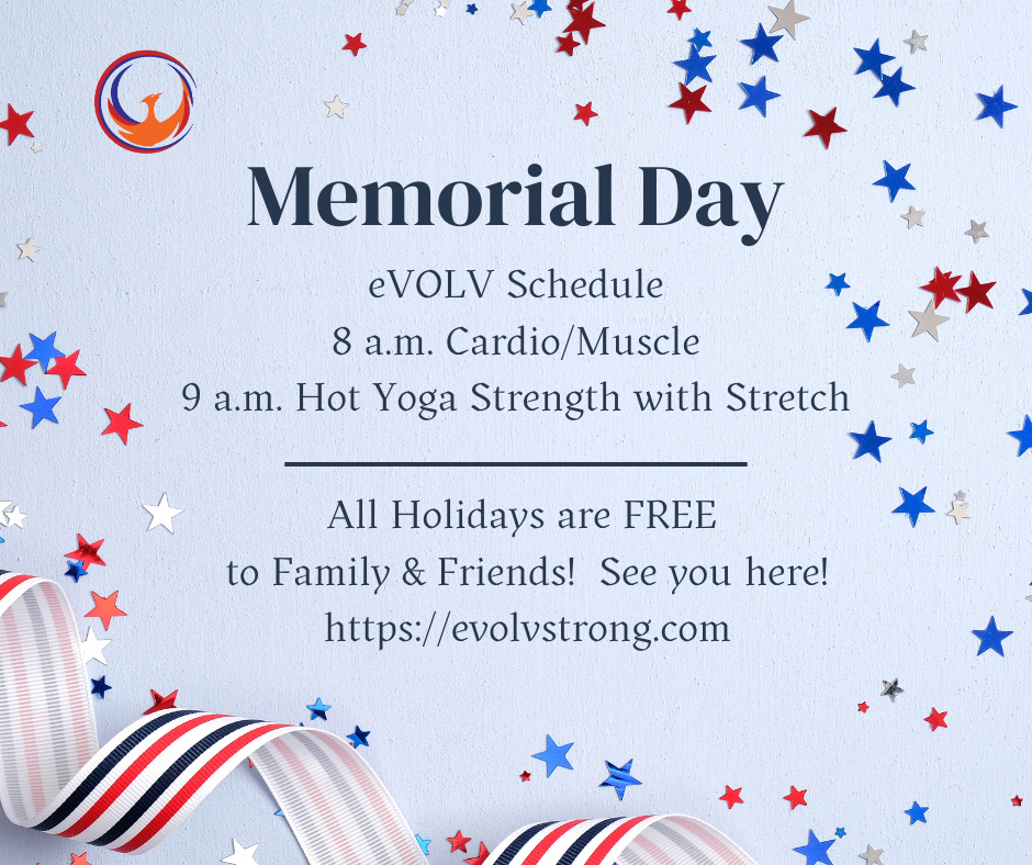 Memorial Day Fitness Class Schedule